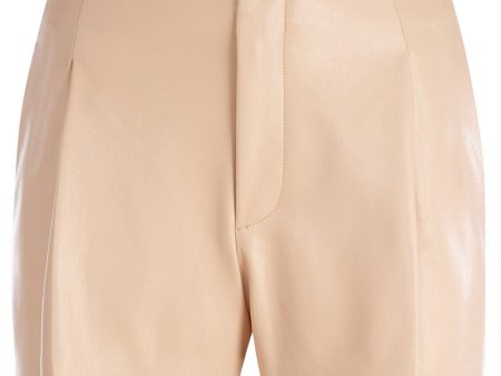 Almond Vegan Leather Steffie Short Online