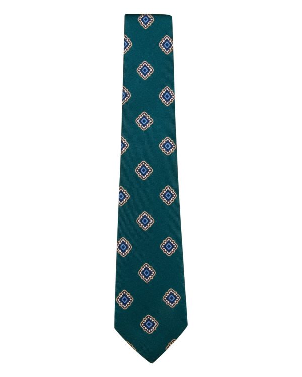 Teal Medallion Tie Online Hot Sale