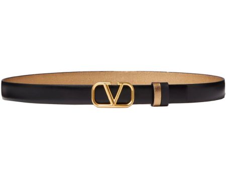 VLOGO Signature Reversible 20 Belt in Antique Brass and Nero Online