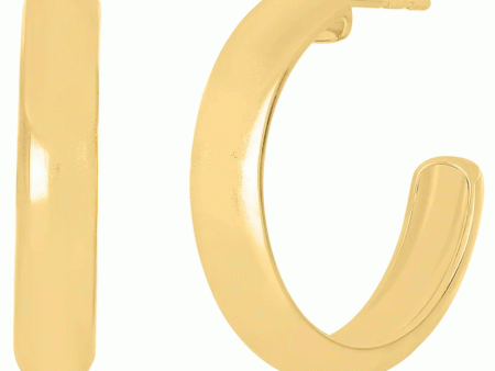 14k Yellow Gold Jumbo Bubble Hoop Earrings Discount