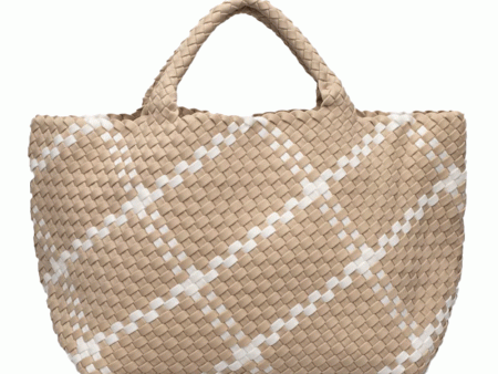 St. Barths Medium Tote In Plaid Coconut For Sale