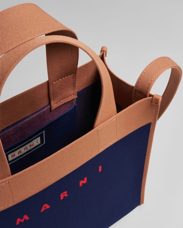 Small Shopping Bag in Iris and Peanut For Cheap