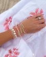 Acrylic and Gold Dottie Stretch Bracelet on Sale