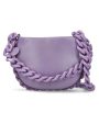 Small Puffy Tonal Frayme Shoulder Bag in Grape on Sale