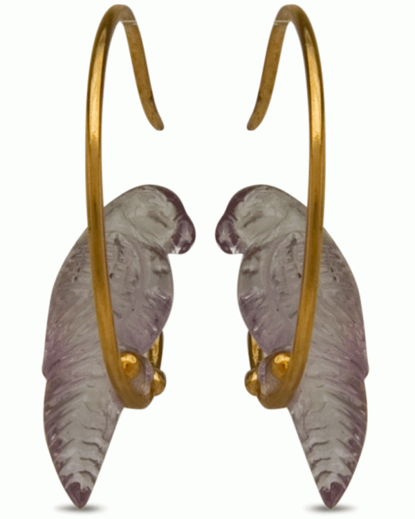 18k Yellow Gold Tallulah Birdie Earrings For Sale