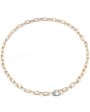 18k Rose Gold Oval Diamond Chain Link Necklace Online Hot Sale