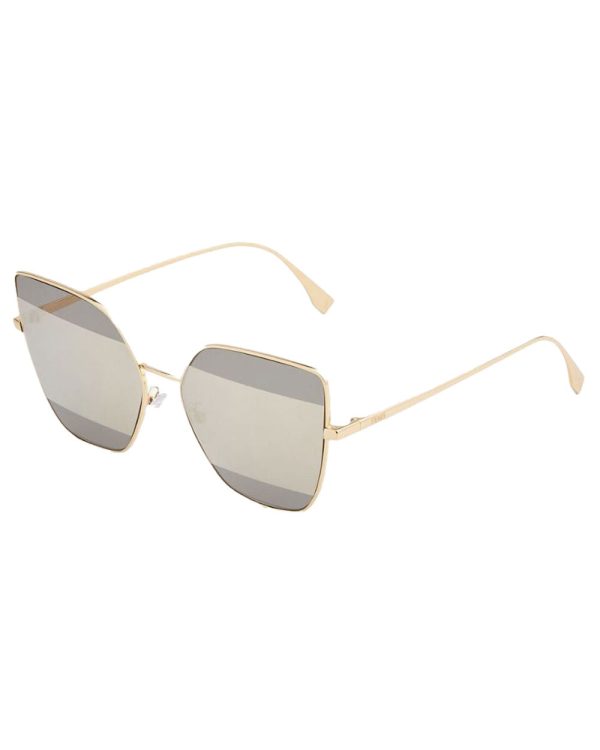 Stripes Sunglasses in Gold and Black on Sale