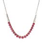 River Chain Rubellite Necklace with Diamonds in 18k White Gold on Sale