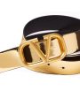 Valentino V Logo Belt in Gold For Sale