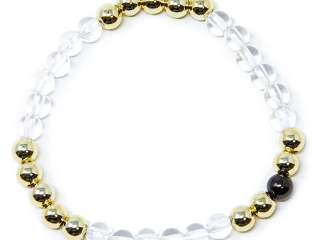 Acrylic and Gold Dottie Stretch Bracelet on Sale