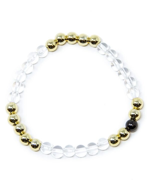 Acrylic and Gold Dottie Stretch Bracelet on Sale