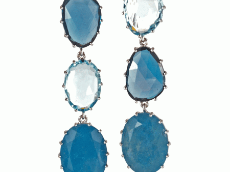 18k White Gold Aquamarine Earrings Fashion