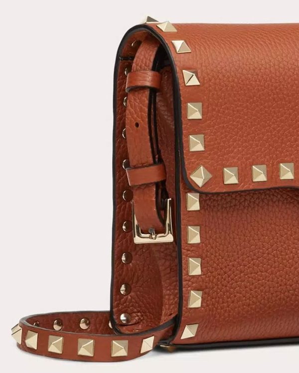 Small Rockstud Shoulder Bag in Selleria For Discount