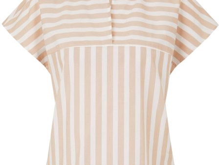 Beige Stripe Pia Blouse on Sale