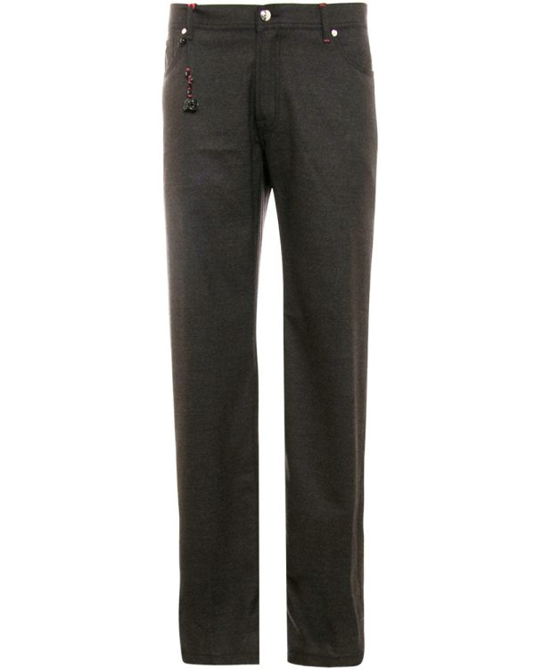 Charcoal Cashmere 5 Pocket Trouser Online Sale