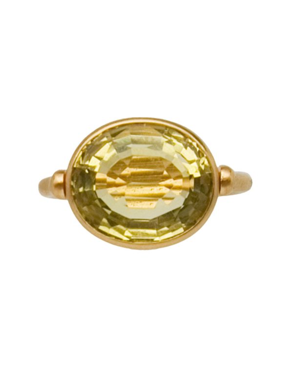 22k Yellow Gold Swivel Ring For Sale