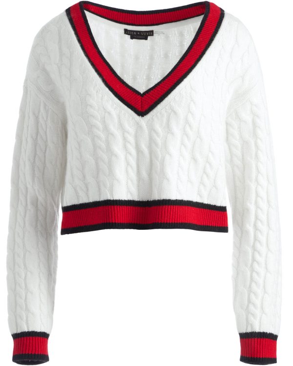 Soft White and Perfect Ruby Ayden Cropped Pullover Online