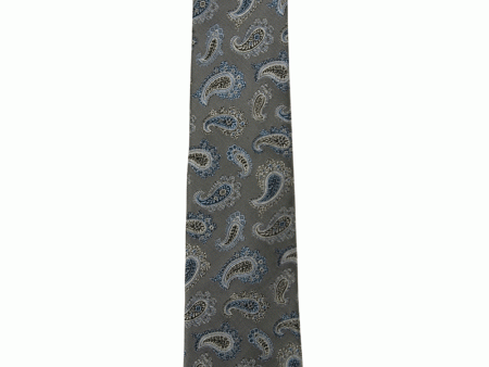 Black and Silver Paisley Tie Fashion