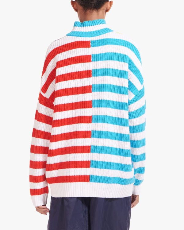 Captain Stripe Knit Hampton Quarter Zip Sweater Sale