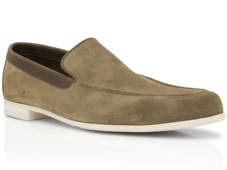 Tyne Suede Loafer in Olive For Cheap