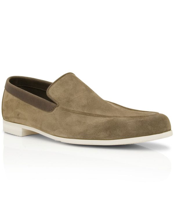 Tyne Suede Loafer in Olive For Cheap