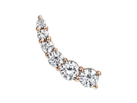 18k Yellow Gold Small Left Diamond Floating Single Stud Online now