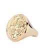 14k Yellow Gold St. Benedict Signet Ring Online Hot Sale