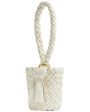 Small Woven Intreccio Nappa Kalimero Top Handle Bag in Bone Discount