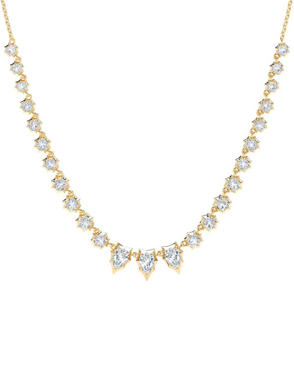 18k Yellow Gold Envoy Diamond Riviera Necklace Sale