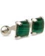 Sterling Silver Malachite Cufflinks Cheap