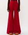 Red Crush Flared Trouser For Sale