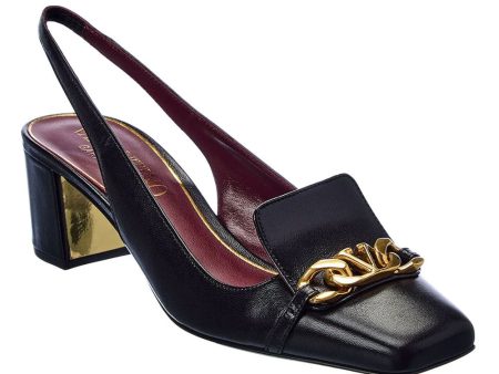 Slingback VLOGO Pump in Black For Sale