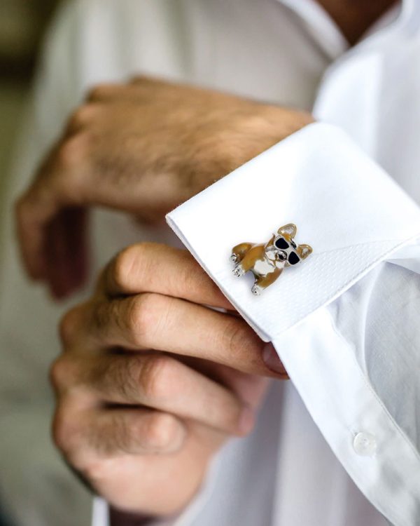 Sterling Silver French Bulldog Cufflinks Discount