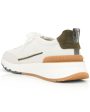 Suede Paneled Sneaker in White Sale