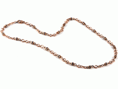 14k Rose Gold Bead Link Chain For Discount