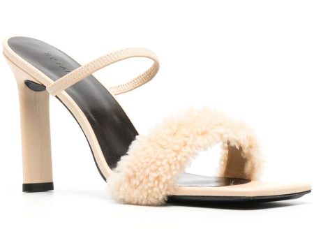 Ada Shearling Sandal in Sable Online Hot Sale