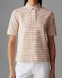 Tan Stripe Peony Polo Online