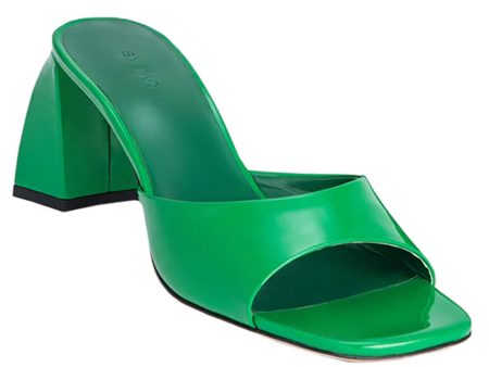 Romy Mule in Green Patent Leather Discount