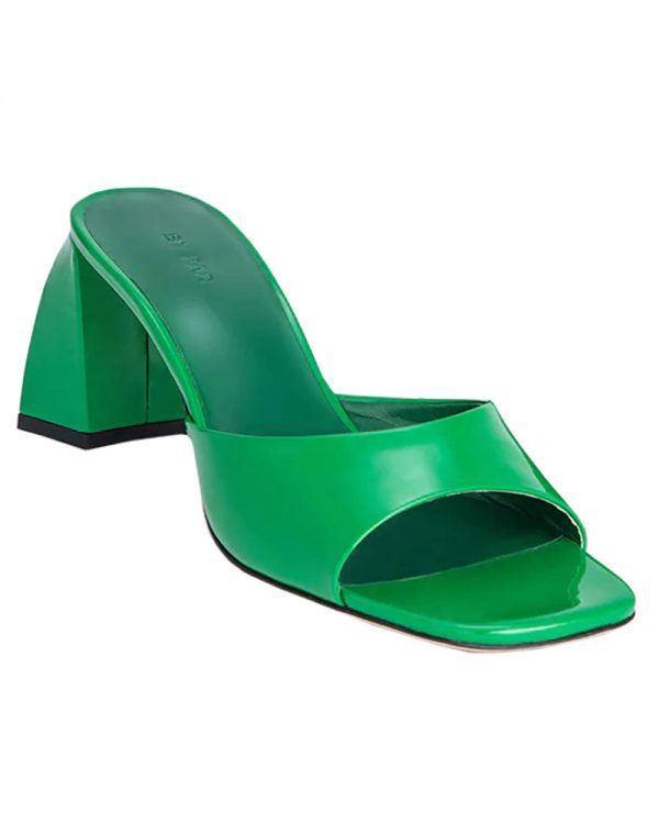 Romy Mule in Green Patent Leather Discount