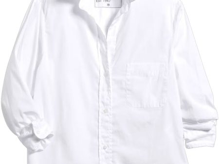 White Silvio Woven Button Up Hot on Sale