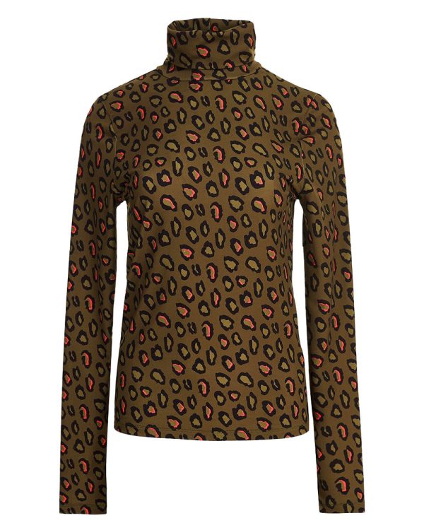 Trekking Green Campine Printed Turtleneck Top Sale