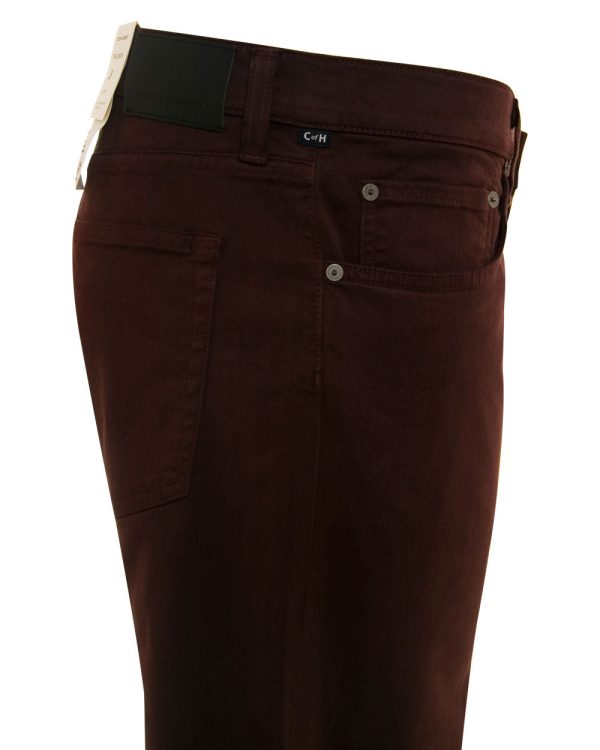 The London Twill Pant in Plum Online Sale