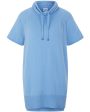 Spring Blue Short Sleeve Sweater Dress For Sale