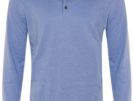 Sky Blue Long Sleeve Polo Discount