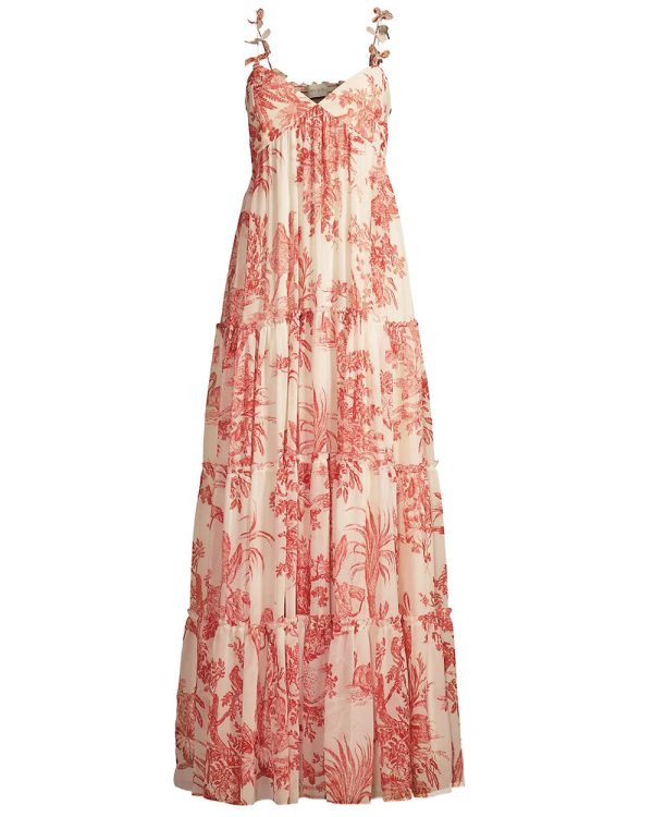 Red Toile Sunny Maxi Dress on Sale