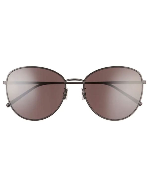 Round Metal Sunglasses in Black For Discount