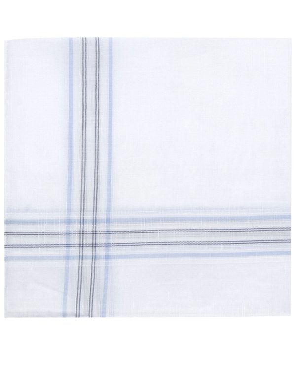 Arane White Cotton and Linen Pocket Square Discount