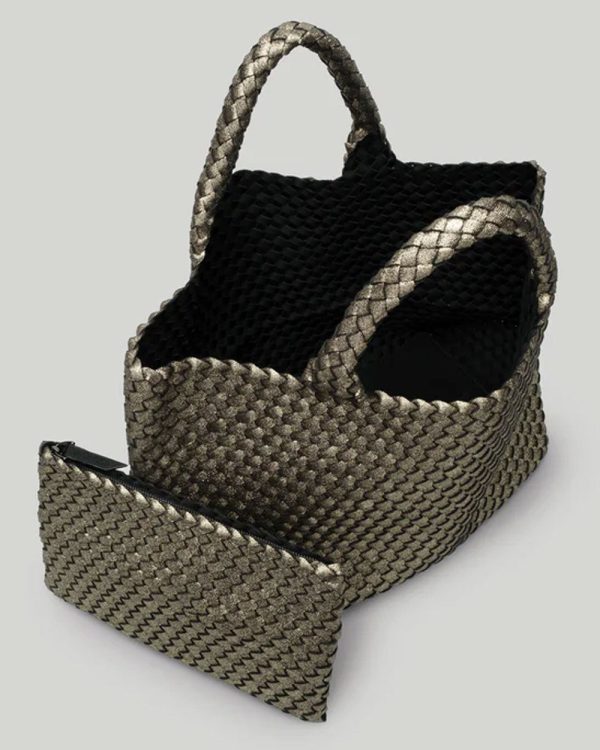 St. Barths Medium Metallic Tote in Etoile Online now